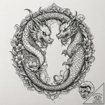 A graphic novel panel of the upside-down kiss… – tattoo sketch (№1751389372_0, 01.07.2025 17:02) — tattoovalue.net