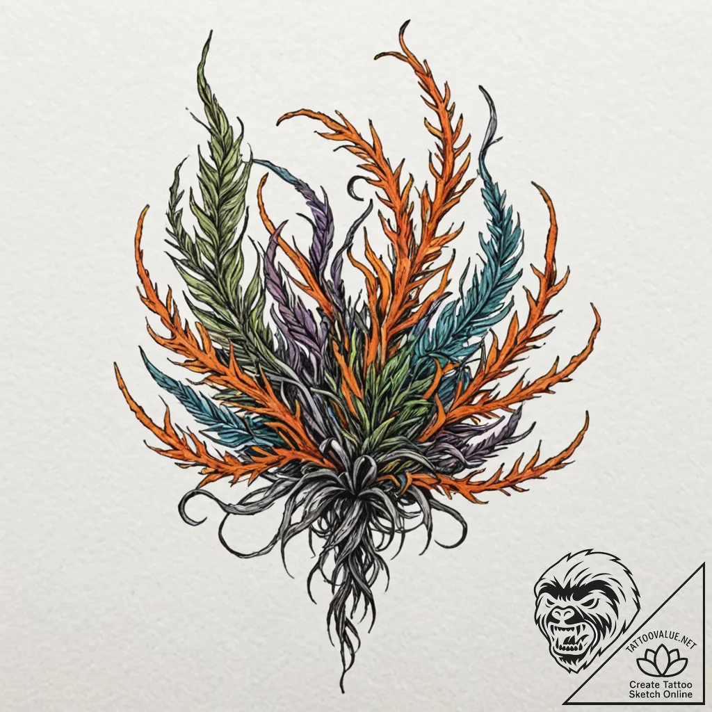 Cordyceps from the last of us, tattoo flash s... - tattoo sketch (№1751390156_0, 01.07.2025 17:15) — tattoovalue.net