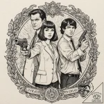 A graphic novel panel of jules and vincent fr… – tattoo sketch (№1751390236_0, 01.07.2025 17:17) — tattoovalue.net