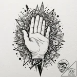A trash polka design of the “would you like t… – tattoo sketch (№1751390472_0, 01.07.2025 17:21) — tattoovalue.net