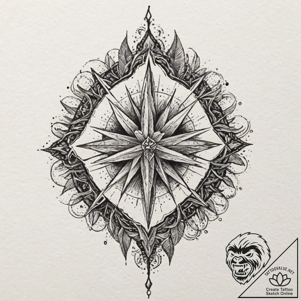 A dotwork tattoo of the five witcher signs: a... - tattoo sketch (№1751390550_0, 01.07.2025 17:22) — tattoovalue.net