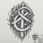 Linework tattoo of the mudhorn signet given t… – tattoo sketch (№1751391261_0, 01.07.2025 17:34) — tattoovalue.net