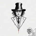 A sketch of the babadook from the pop-up book… – tattoo sketch (№1751392367_0, 01.07.2025 17:52) — tattoovalue.net