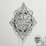 Linework tattoo of the jedi order symbol, cle… – tattoo sketch (№1751392963_0, 01.07.2025 18:02) — tattoovalue.net