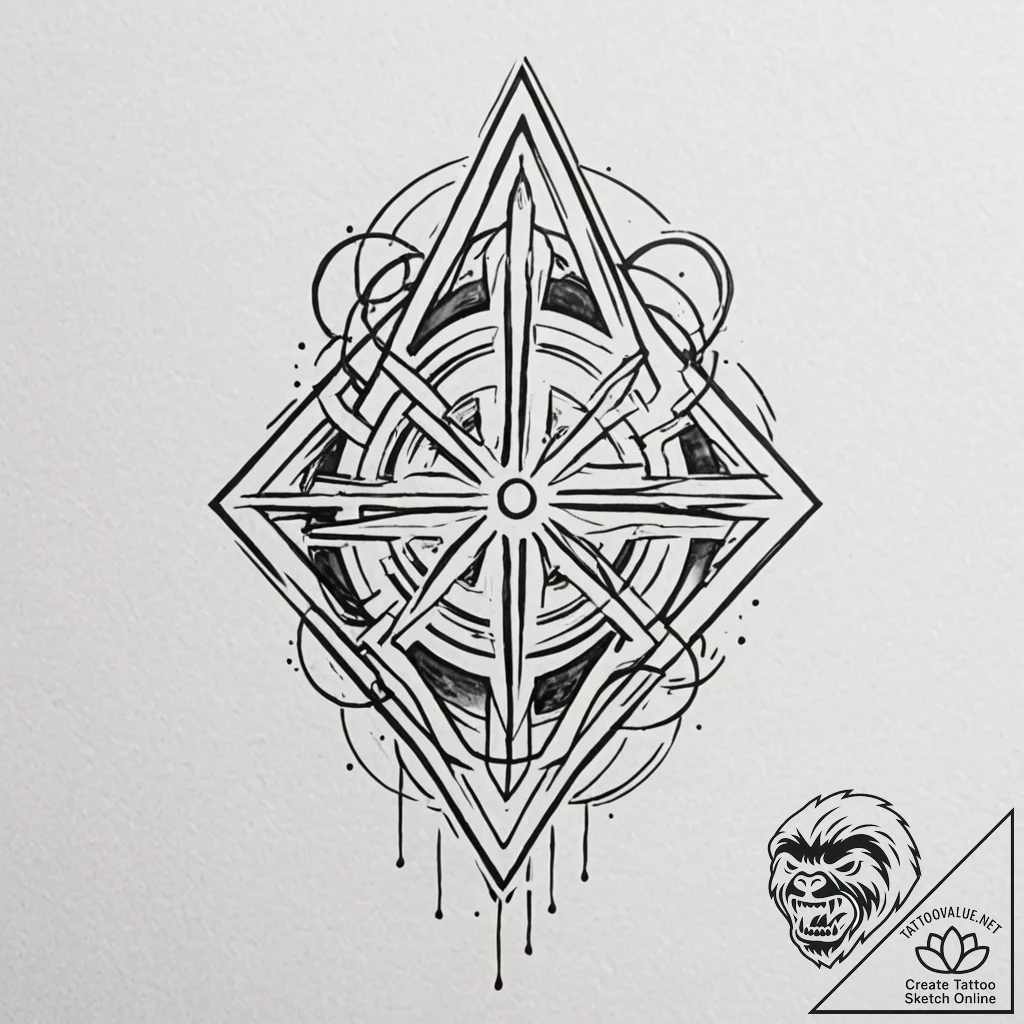 Linework tattoo of the jedi order symbol, cle... - tattoo sketch (№1751392963_0, 01.07.2025 18:02) — tattoovalue.net