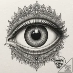 A dotwork tattoo design of the voight-kampff… – tattoo sketch (№1751393826_0, 01.07.2025 18:17) — tattoovalue.net