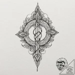 Boomerang, artistic tattoo sketch, black outl… – tattoo sketch (№1751394217_0, 01.07.2025 18:23) — tattoovalue.net