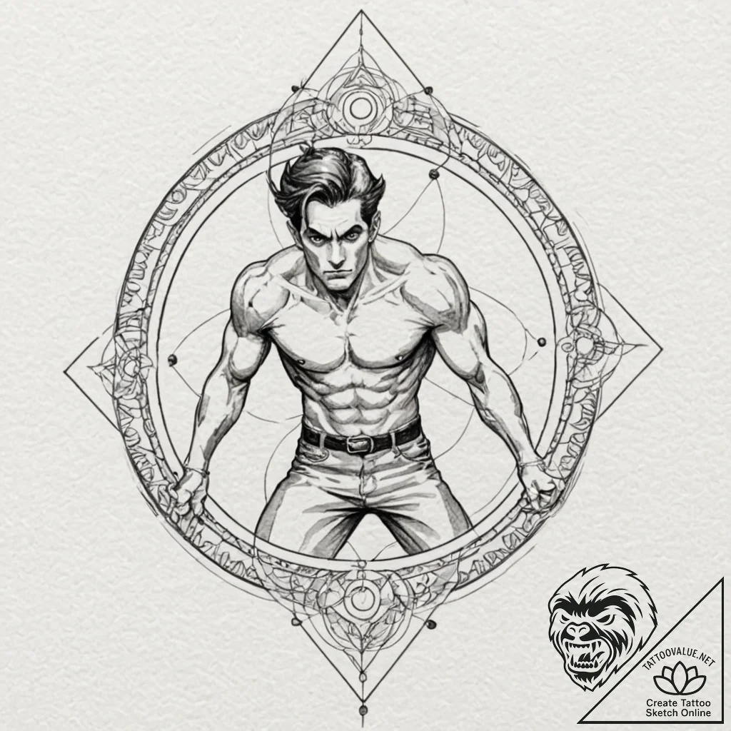 A watercolor sketch of nightcrawler teleporti... - tattoo sketch (№1751395624_0, 01.07.2025 18:47) — tattoovalue.net