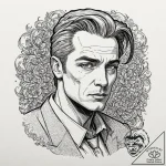A graphic novel style portrait of marv from s… – tattoo sketch (№1751396646_0, 01.07.2025 19:04) — tattoovalue.net