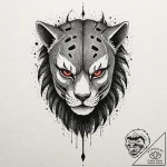 хищник (predator):, concept art for tattoo, d… – tattoo sketch (№1751396802_0, 01.07.2025 19:06) — tattoovalue.net