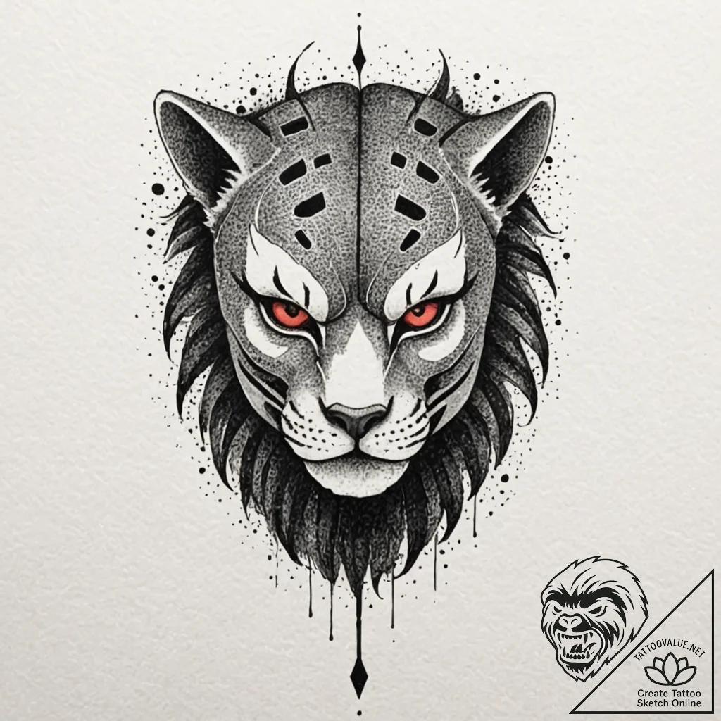 хищник (predator):, concept art for tattoo, d... - tattoo sketch (№1751396802_0, 01.07.2025 19:06) — tattoovalue.net