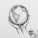 Atlas holding the globe, concept art for tatt… – tattoo sketch (№1751397748_0, 01.07.2025 19:22) — tattoovalue.net