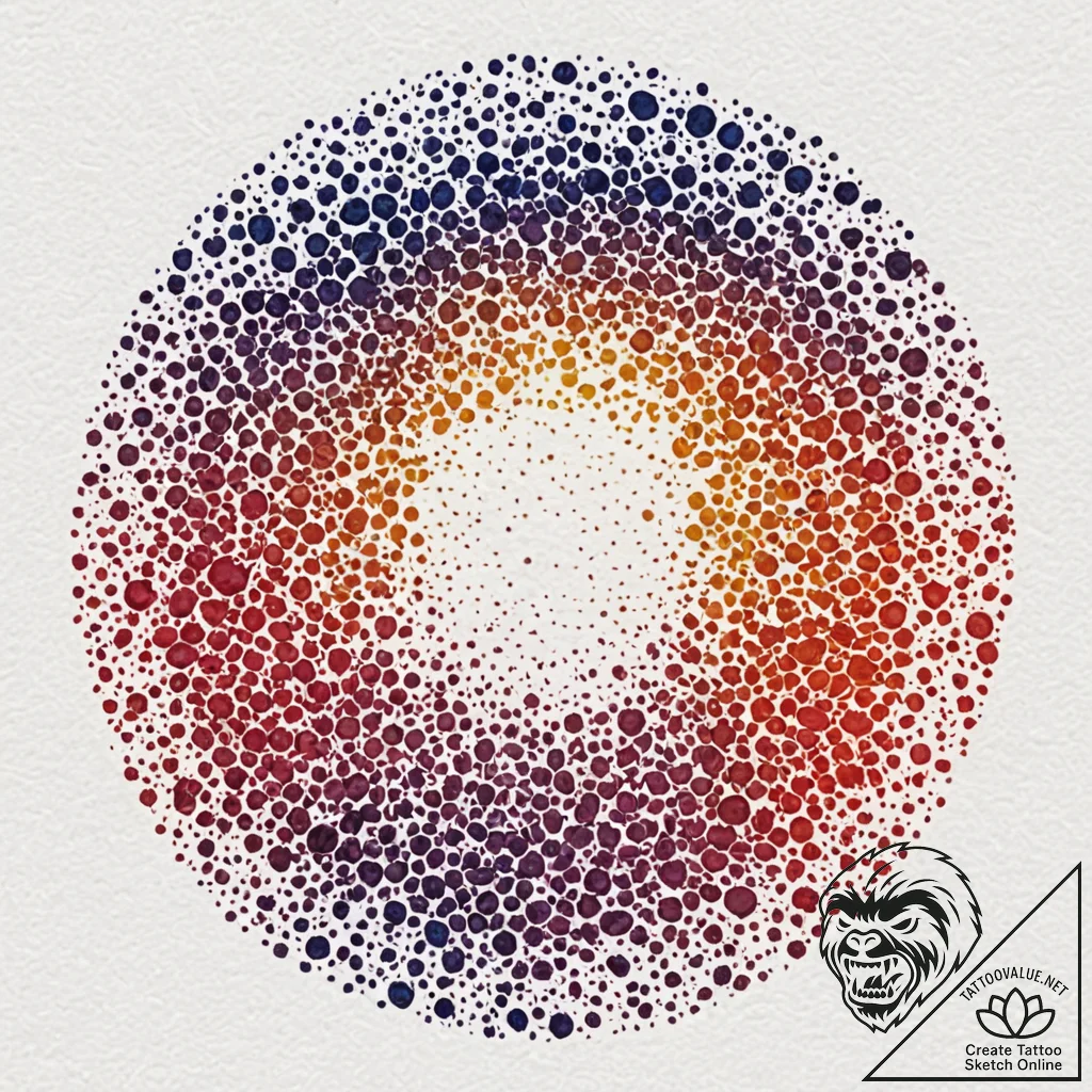 Circle, tattoo drawing outline, studio lighti... - tattoo sketch (№1751398765_0, 01.07.2025 19:39) — tattoovalue.net