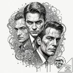 A chicano style tattoo of harvey “two-face” d… – tattoo sketch (№1751399156_0, 01.07.2025 19:45) — tattoovalue.net