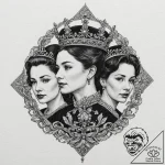 A sketch of the main characters from the crow… – tattoo sketch (№1751400099_0, 01.07.2025 20:01) — tattoovalue.net
