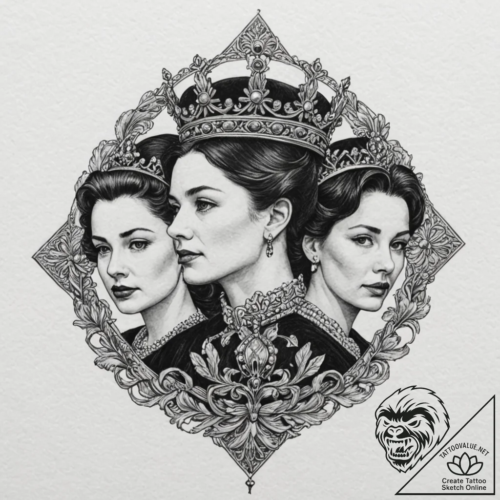 A sketch of the main characters from the crow... - tattoo sketch (№1751400099_0, 01.07.2025 20:01) — tattoovalue.net