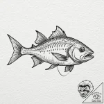 Piranha, artistic tattoo sketch, sepia tone s… – tattoo sketch (№1751400179_0, 01.07.2025 20:02) — tattoovalue.net
