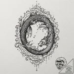 Trash polka sketch of neo stopping bullets, w… – tattoo sketch (№1751400257_0, 01.07.2025 20:04) — tattoovalue.net