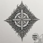 A linework tattoo of eddie munson’s “hellfire… – tattoo sketch (№1751400967_0, 01.07.2025 20:16) — tattoovalue.net