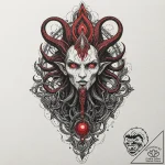 Nyarlathotep, tattoo flash sheet design, blac… – tattoo sketch (№1751401518_0, 01.07.2025 20:25) — tattoovalue.net