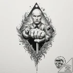 A minimalist tattoo of drax, “invisible”, jus… – tattoo sketch (№1751402459_0, 01.07.2025 20:40) — tattoovalue.net