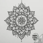 Indian, concept art for tattoo, studio lighti… – tattoo sketch (№1751402775_0, 01.07.2025 20:46) — tattoovalue.net