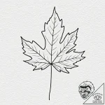 Maple leaf, concept art for tattoo, vibrant c… – tattoo sketch (№1751402853_0, 01.07.2025 20:47) — tattoovalue.net