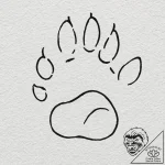Cat’s paws, concept art for tattoo, minimalis… – tattoo sketch (№1751403087_0, 01.07.2025 20:51) — tattoovalue.net