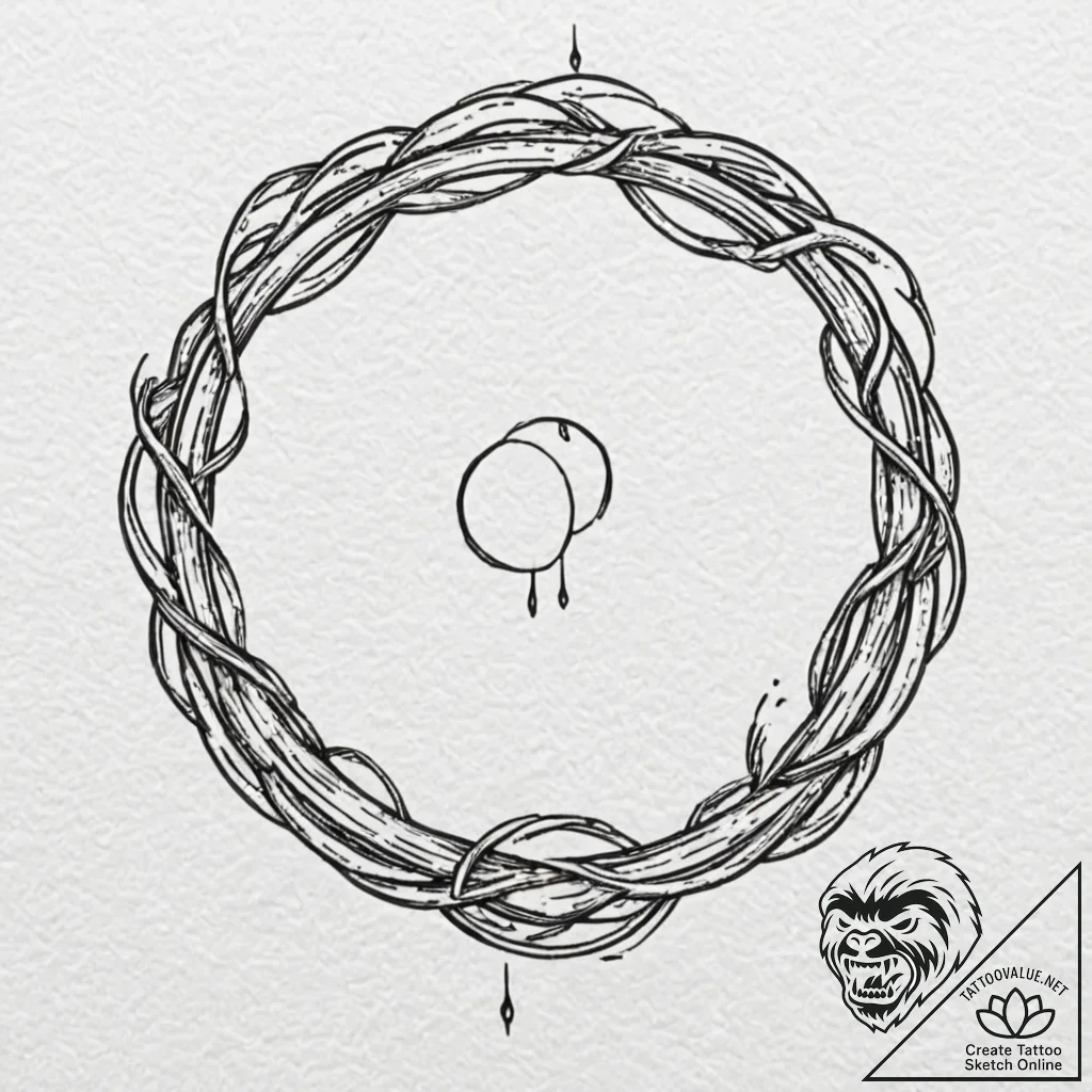A minimalist tattoo design of the one ring, w... - tattoo sketch (№1751403559_0, 01.07.2025 20:59) — tattoovalue.net