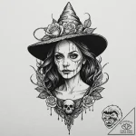 A sketch of the wicked witch of the west, mel… – tattoo sketch (№1751403638_0, 01.07.2025 21:00) — tattoovalue.net