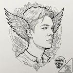 A graphic novel portrait of the main characte… – tattoo sketch (№1751405885_0, 01.07.2025 21:38) — tattoovalue.net