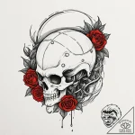A neo-traditional tattoo of the nilfgaardian… – tattoo sketch (№1751406633_0, 01.07.2025 21:50) — tattoovalue.net
