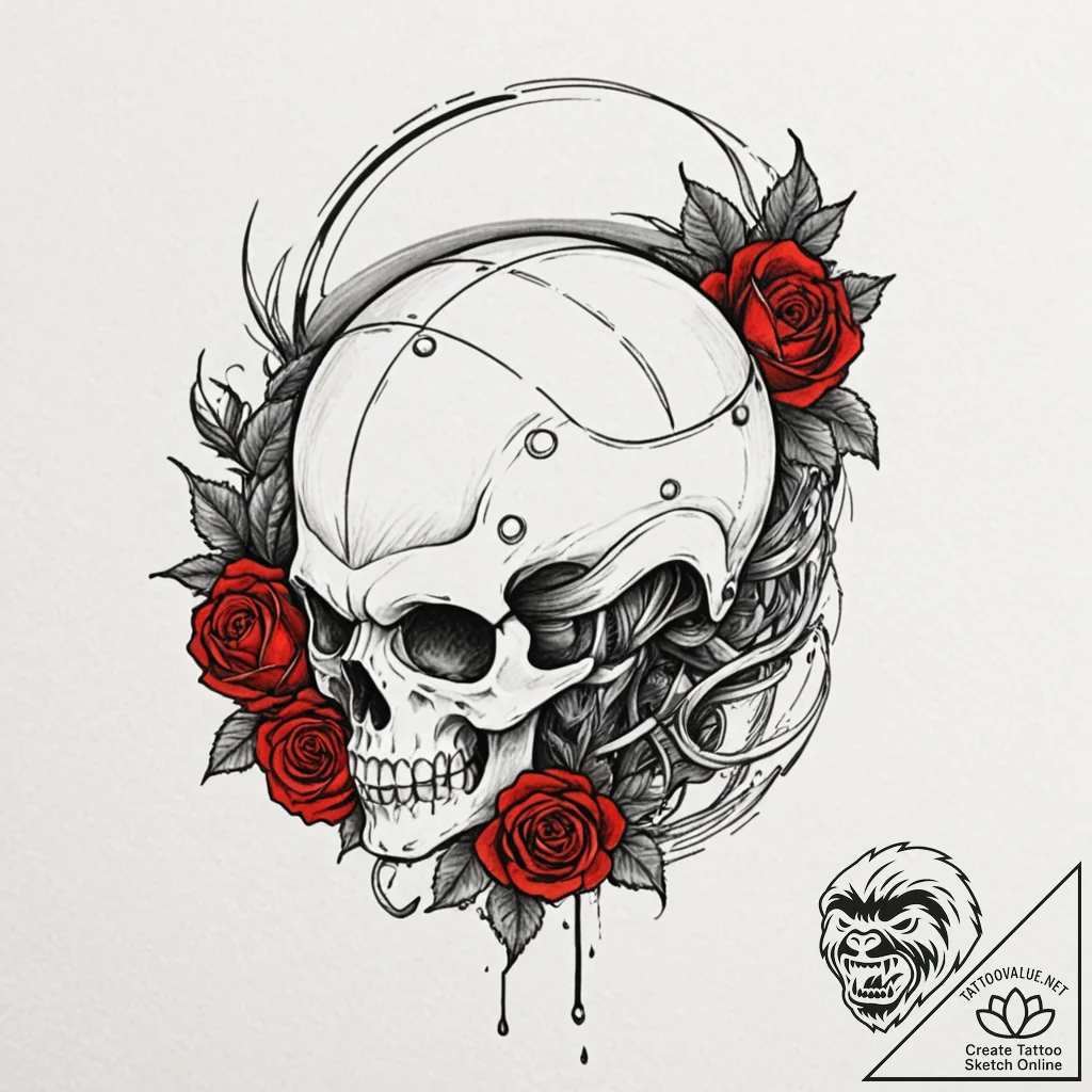 A neo-traditional tattoo of the nilfgaardian... - tattoo sketch (№1751406633_0, 01.07.2025 21:50) — tattoovalue.net