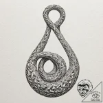Klein bottle, tattoo drawing outline, subtle… – tattoo sketch (№1751406715_0, 01.07.2025 21:51) — tattoovalue.net