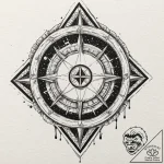 27. trash polka style tattoo combining the sy… – tattoo sketch (№1751408221_0, 01.07.2025 22:17) — tattoovalue.net