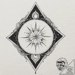A minimalist tattoo of the “lumos” spell, wit… – tattoo sketch (№1751409310_0, 01.07.2025 22:35) — tattoovalue.net