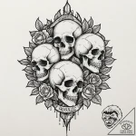 A watercolor sketch of camp crystal lake, ser… – tattoo sketch (№1751410223_0, 01.07.2025 22:50) — tattoovalue.net