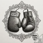 A linework tattoo of the iconic boxing gloves… – tattoo sketch (№1751410803_0, 01.07.2025 23:00) — tattoovalue.net