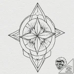 Inverted cross, tattoo line art, fine lines,… – tattoo sketch (№1751411367_0, 01.07.2025 23:09) — tattoovalue.net