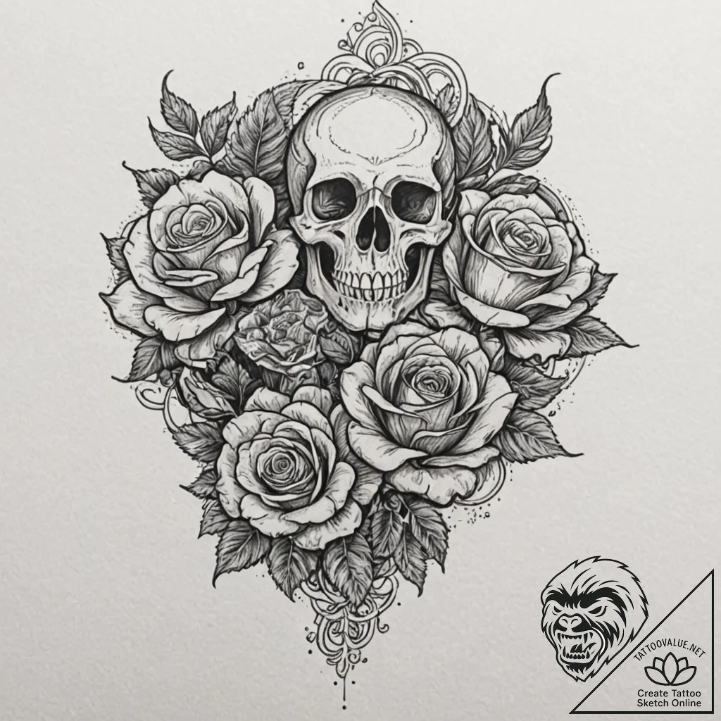 Lizard, tattoo sketch design, highly detailed... - tattoo sketch (№1751412115_0, 01.07.2025 23:21) — tattoovalue.net
