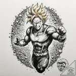 A neo-traditional tattoo of all might from my… – tattoo sketch (№1751413135_0, 01.07.2025 23:38) — tattoovalue.net