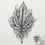 A single feather turning into birds, tattoo f… – tattoo sketch (№1751413723_0, 01.07.2025 23:48) — tattoovalue.net