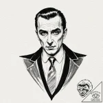 A graphic novel style sketch of dracula, bela… – tattoo sketch (№1751413805_0, 01.07.2025 23:50) — tattoovalue.net