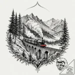 A watercolor sketch of the hogwarts express o… – tattoo sketch (№1751415491_0, 02.07.2025 00:18) — tattoovalue.net