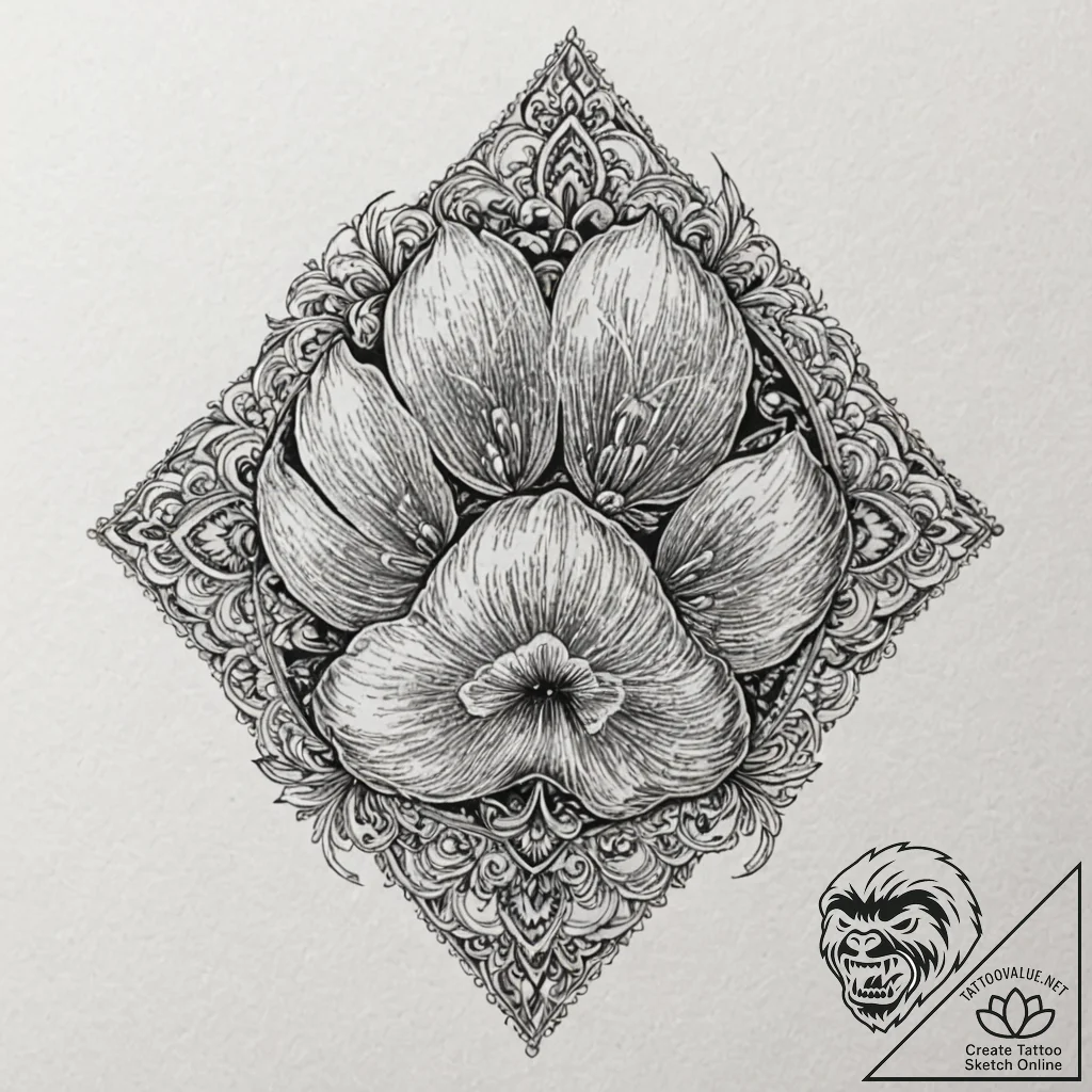 Paw, artistic tattoo sketch, realistic black... - tattoo sketch (№1751416574_0, 02.07.2025 00:36) — tattoovalue.net