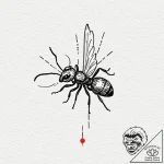 A linework tattoo of a “center for ants?!”,,… – tattoo sketch (№1751416828_0, 02.07.2025 00:40) — tattoovalue.net