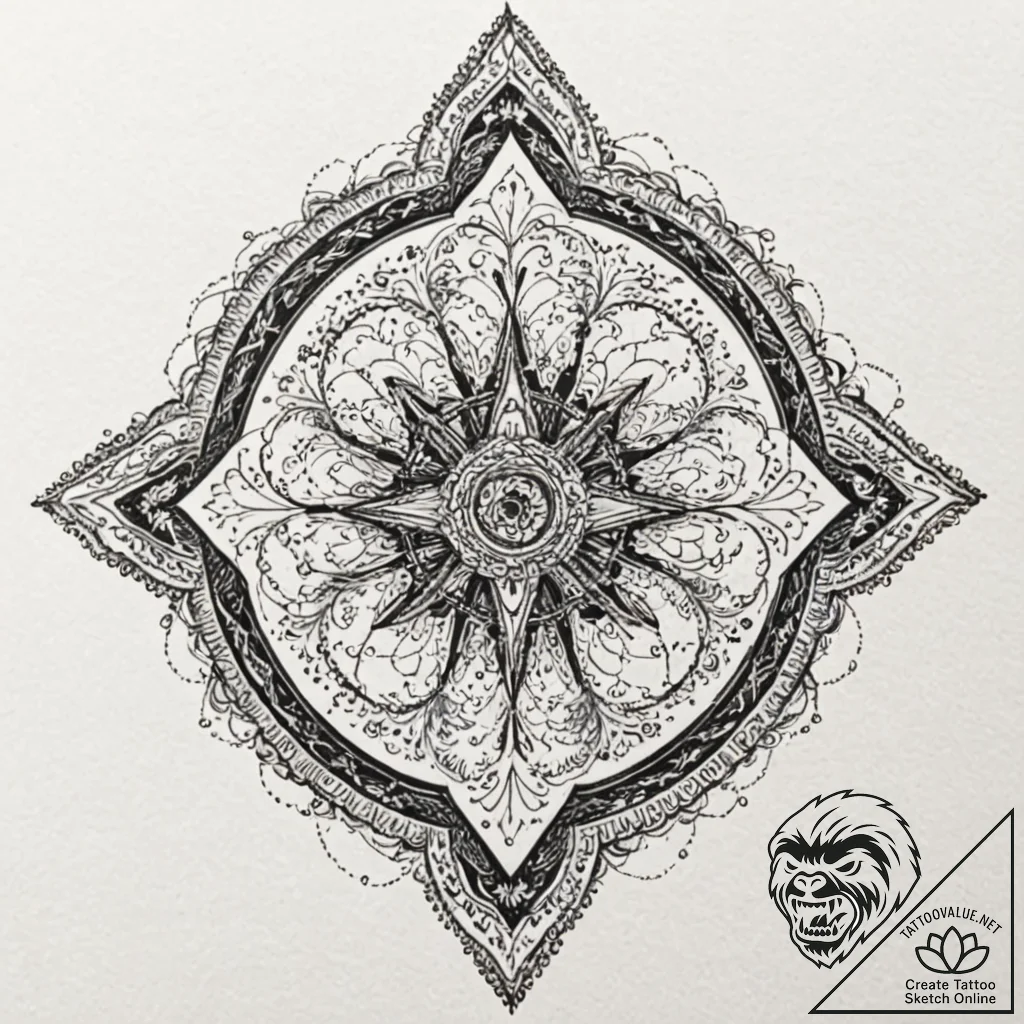 A linework tattoo of the pym particles symbol... - tattoo sketch (№1751416909_0, 02.07.2025 00:41) — tattoovalue.net
