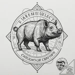 A chicano lettering tattoo of the “boar on th… – tattoo sketch (№1751417491_0, 02.07.2025 00:51) — tattoovalue.net