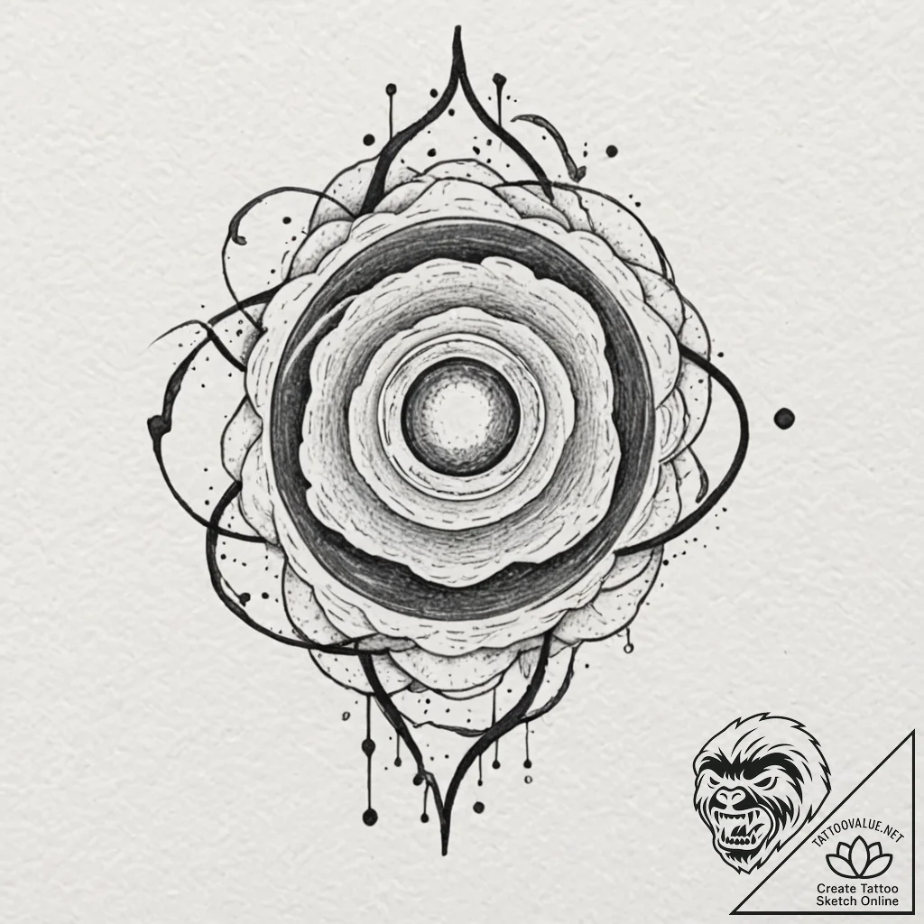 Science, technology & sci-fi, ink illustratio... - tattoo sketch (№1751418081_0, 02.07.2025 01:01) — tattoovalue.net