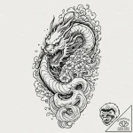 A watercolor tattoo of the colossal titan pee… – tattoo sketch (№1751418996_0, 02.07.2025 01:16) — tattoovalue.net